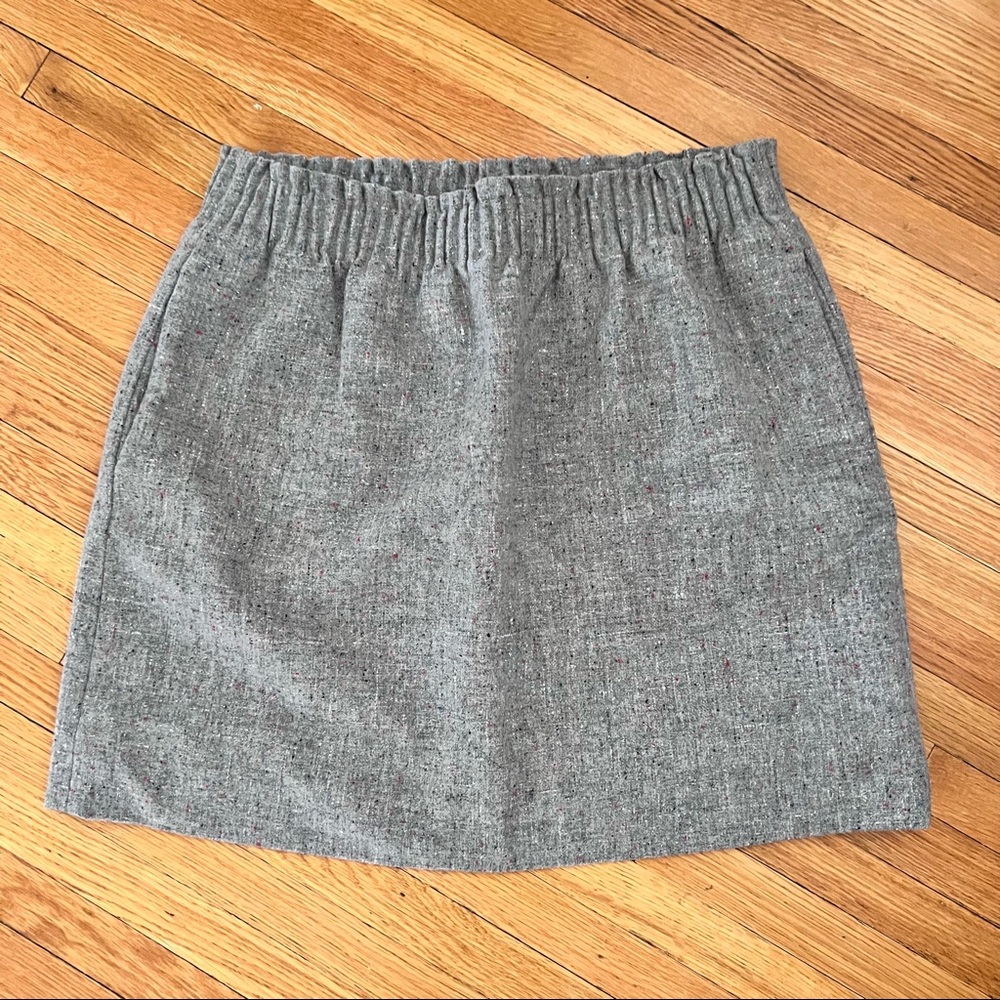 J. Crew elastic waist wool blend skirt size 8